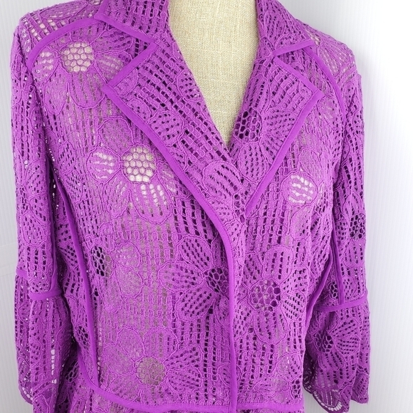 PETER Nygard blazet jacket size Medium Purple - Picture 5 of 14